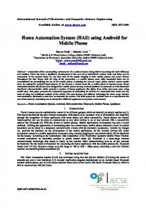 Home Automation System (HAS) using Android for Mobile ... - CiteSeerX