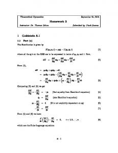 Homework 3 1 Goldstein 8.1