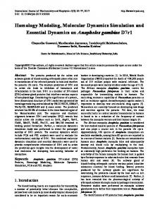 Homology Modeling, Molecular Dynamics Simulation and Essential ...