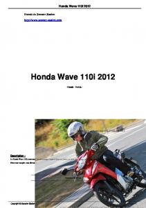 Honda Wave 110i 2012 - Scooter Station