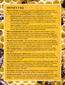 HONEY FAQ - City Market