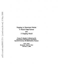 Hopping in Disordered Media: A Model Glass Former and A Hopping