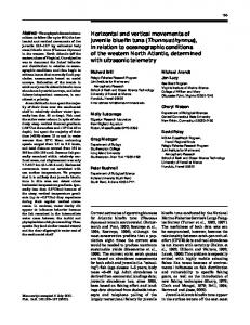 Horizontal and vertical movements of juvenile ... - Aquatic Commons