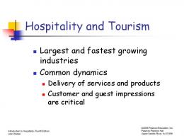 Hospitality and Tourism - WikiEducator