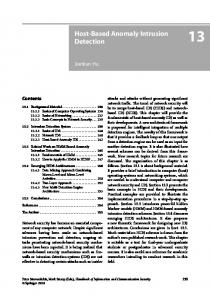 Host-Based Anomaly Intrusion Detection - Springer Link