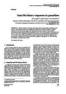 Host life history responses to parasitism - mivegec - IRD