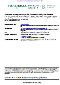 Hosts as ecological traps for the vector of Lyme disease
