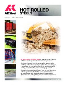 HOT ROLLED - AK Steel