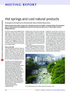 Hot springs and cool natural products