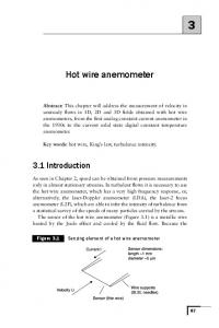 Hot wire anemometer