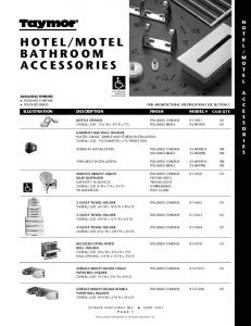 HOTEL/MOTEL BATHROOM ACCESSORIES