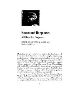 House and Happiness - Sonja Lyubomirsky