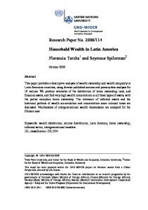 Household Wealth in Latin America