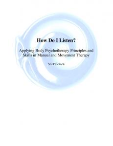 How Do I Listen? - Somatics.de