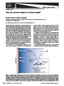 How do tumours adapt to nutrient stress - Semantic Scholar