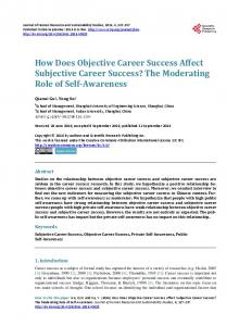 How Does Objective Career Success Affect Subjective Career ...