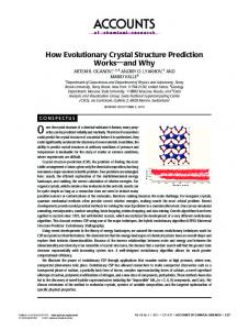 How Evolutionary Crystal Structure Prediction ... - ACS Publications