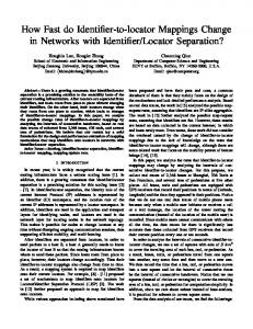 How Fast do Identifier-to-locator Mappings Change in Networks with