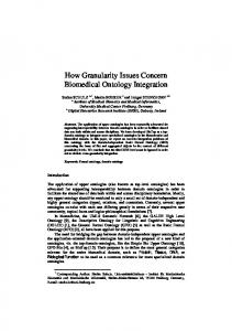 How Granularity Issues Concern Biomedical Ontology ... - CiteSeerX