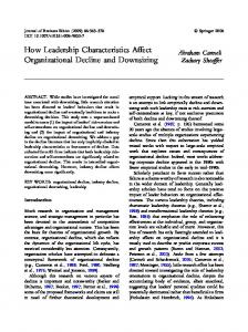 How Leadership Characteristics Affect Organizational ... - Springer Link