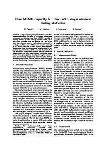 How MIMO capacity is linked with single element fading statistics