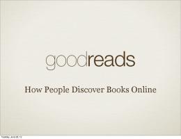 How People Discover Books Online