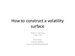 How to construct a volatility surface