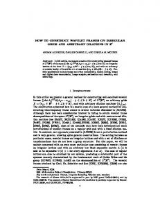 HOW TO CONSTRUCT WAVELET FRAMES ON ... - Semantic Scholar