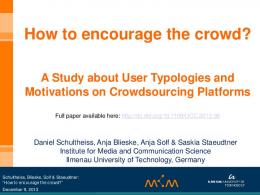 How to encourage the crowd?