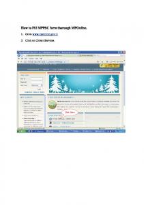 How to Fill MPPSC form thorough MPOnline.