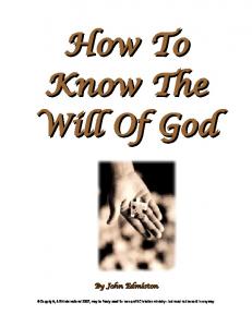 How To Know The Will Of God