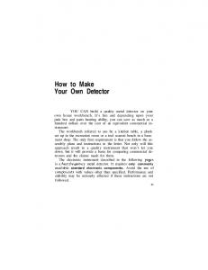 How to Make Your Own Detector