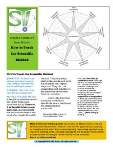 How to Teach the Scientific Method