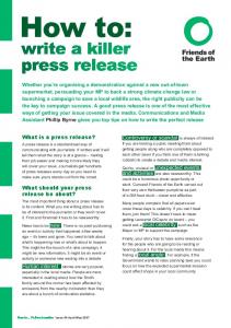 How To : Write a killer press release