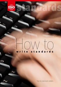 How to write standards