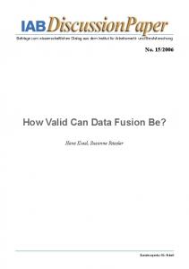 How Valid Can Data Fusion Be? - Doku.iab....