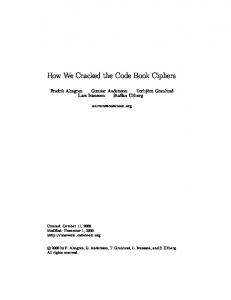 How We Cracked the Code Book Ciphers