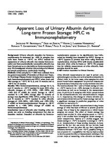 HPLC vs Immunonephelometry