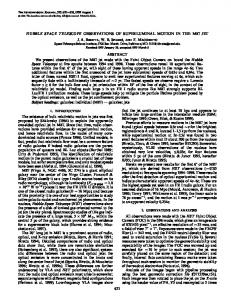 HUBBLE SPACE TELESCOPE Observations of Superluminal Motion