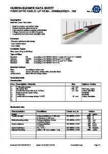 HUBER+SUHNER DATA SHEET - Intelek