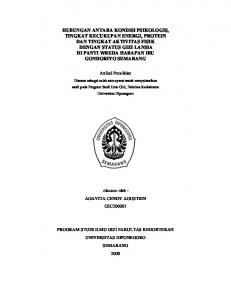 hubungan antara kondisi psikologis, tingkat kecukupan energi ...