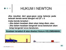 HUKUM I NEWTON - wayansupardi