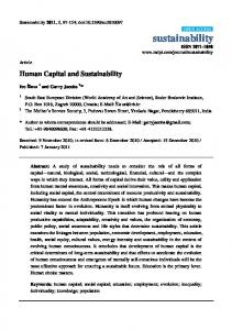 Human Capital and Sustainability - MDPI