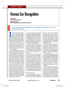 Human Ear Recognition - MSU CSE