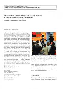 Human-like Interaction Skills for the Mobile ... - Semantic Scholar