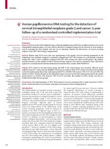 Human papillomavirus DNA testing for the detection of cervical ...