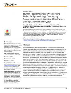 Human Papillomavirus (HPV) - PLOS