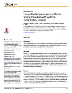 Human Papillomavirus Vaccine Uptake among ... - Semantic Scholar