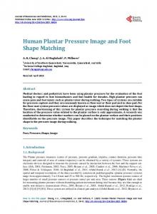 Human Plantar Pressure Image and Foot Shape Matching - Scientific ...