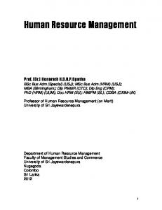 Human Resource Management